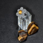 СРЕБЪРЕН ПРЪСТЕН – ЦВЕТЕ С ТИГРОВО ОКО