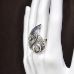 СРЕБЪРЕН ПРЪСТЕН С ДЕНДРИТ АХАТ „МАДАГАСКАР“