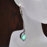  СРЕБЪРНИ ОБЕЦИ - УНИКАТИ,  С  НАТУРАЛЕН ТЮРКОАЗ