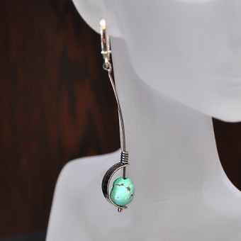  СРЕБЪРНИ ОБЕЦИ - УНИКАТИ,  С  НАТУРАЛЕН ТЮРКОАЗ