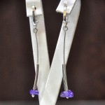 ИЗКЛЮЧИТЕЛНО НЕЖНИ СРЕБЪРНИ ОБЕЦИ С ПРОЗРАЧЕН АМЕТИСТ