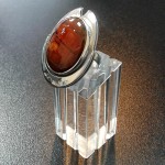 СРЕБЪРЕН ПРЪСТЕН С АХАТ