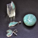 СРЕБЪРЕН КОМПЛЕКТ С АМАЗОНИТ