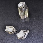 СРЕБЪРЕН КОМПЛЕКТ - УНИКАТ, С БЯЛ ОПАЛ