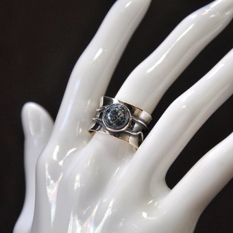 СРЕБЪРЕН ПРЪСТЕН – ХАЛКА, С ДЕНДРИТ АХАТ МАДАГАСКАР