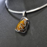 СРЕБЪРЕН МЕДАЛЬОН - УНИКАТ, С ОРФЕЕВ АХАТ