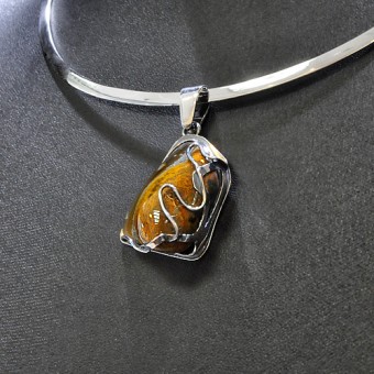 СРЕБЪРЕН МЕДАЛЬОН - УНИКАТ, С ОРФЕЕВ АХАТ