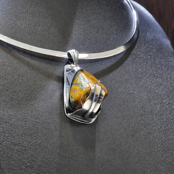 СРЕБЪРЕН МЕДАЛЬОН - УНИКАТ, С ОРФЕЕВ АХАТ