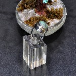 СРЕБЪРЕН ПРЪСТЕН В ОБЕМНА ФОРМА, С АФРИКАНСКИ ТЮРКОАЗ ЯСПИС