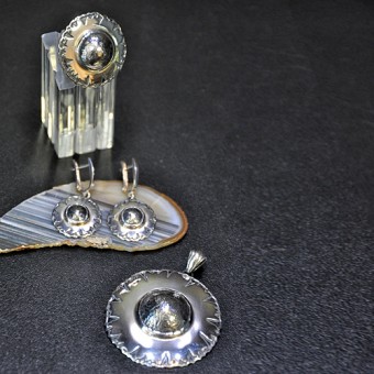 СРЕБЪРЕН КОМПЛЕКТ „МАРГАРИТА“, РЪЧНА ИЗРАБОТКА