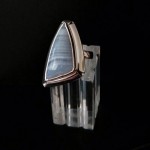 СРЕБЪРЕН ПРЪСТЕН С АХАТ, РЪЧНА ИЗРАБОТКА